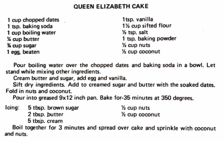 Queen Elizabeth Cake