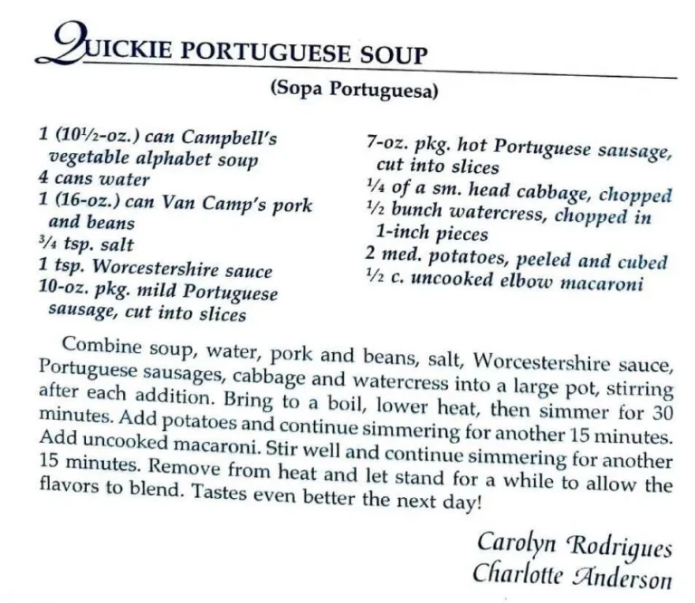 Quickie Portuguese Soup (Sopa Portuguesa)