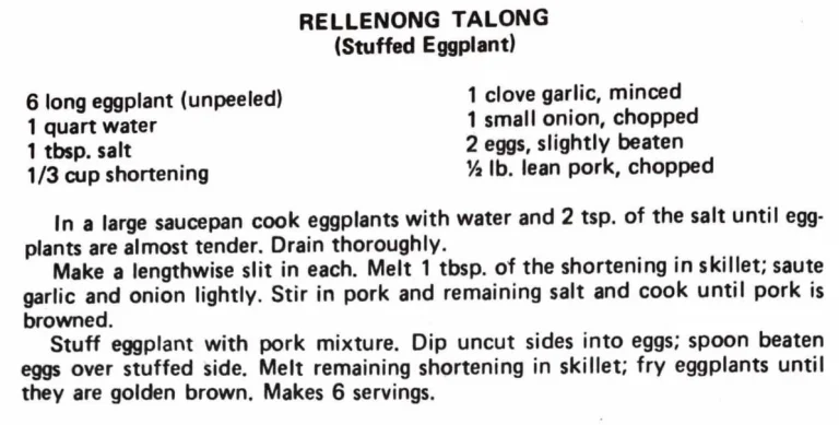 Rellenong Talong (Stuffed Eggplant)