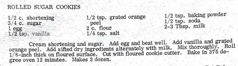 Rolled Sugar Cookies