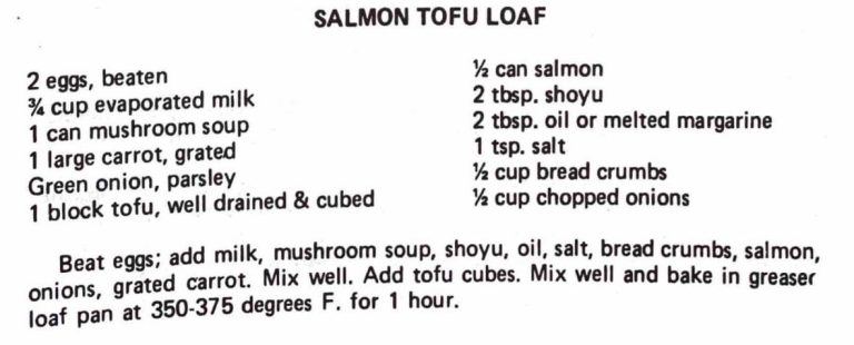 Salmon Tofu Loaf