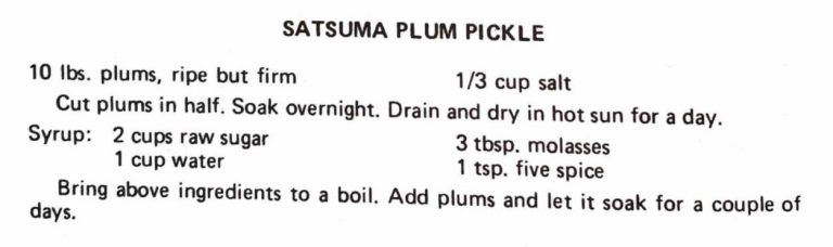 Satsuma Plum Pickle