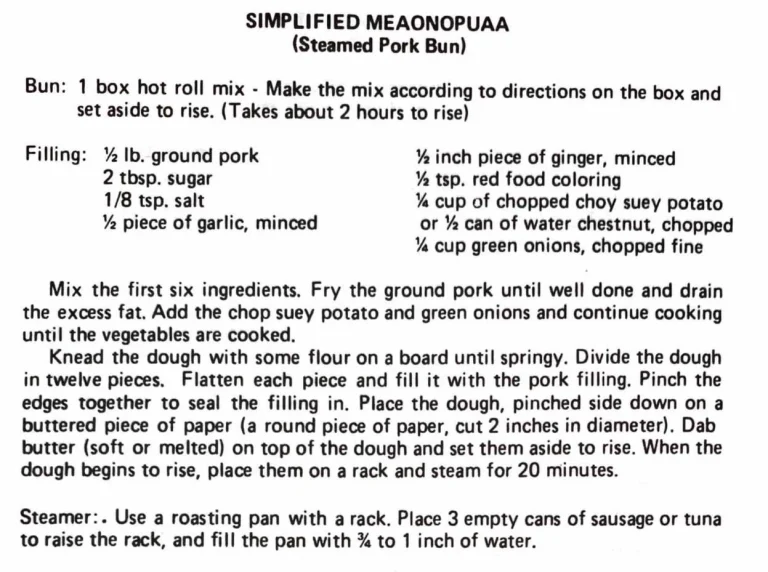 Simplified Meaonopuaa (Steamed Pork Bun)