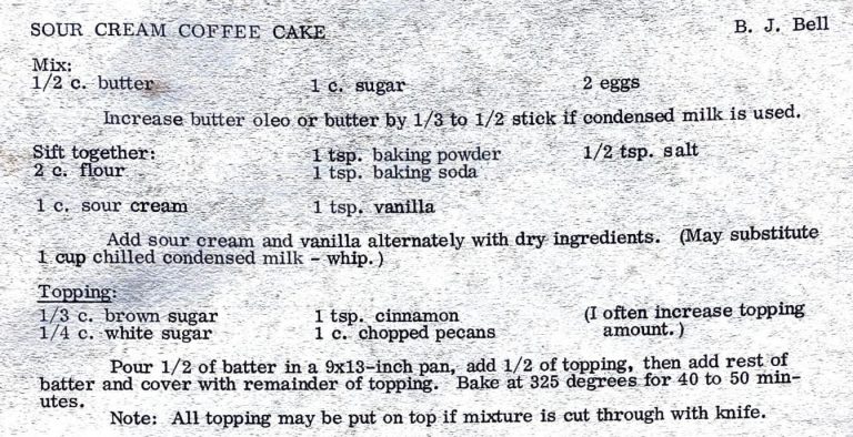 Sour Cream Coffee Cake