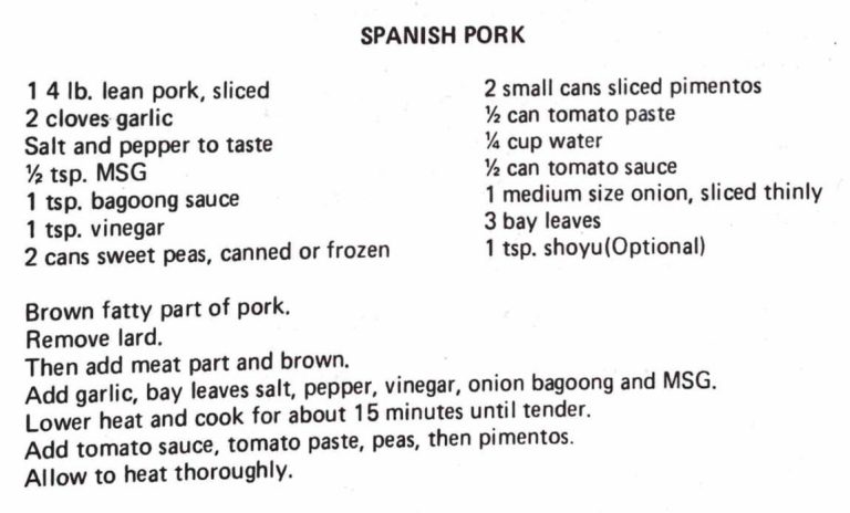 Spanish Pork