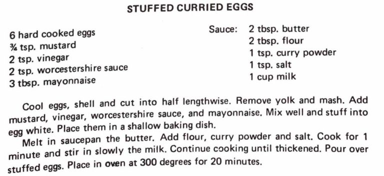 Stuffed Curried Eggs