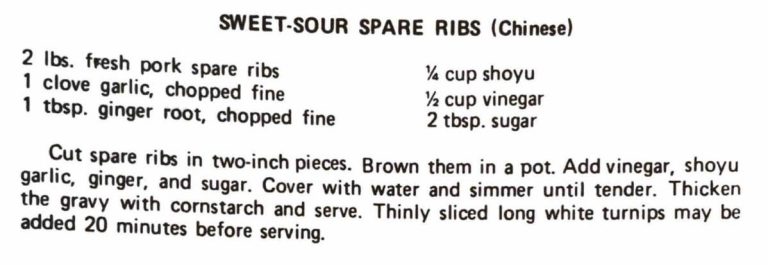 Sweet-Sour Spare Ribs (Chinese)