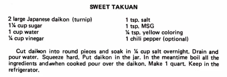 Sweet Takuan