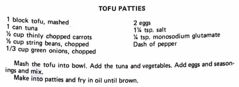 Tofu Patties