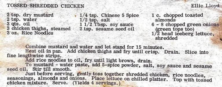 Tossed-Shredded Chicken