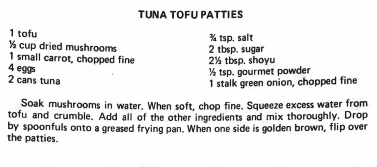 Tuna Tofu Patties