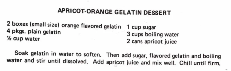 Apricot-Orange Gelatin Dessert