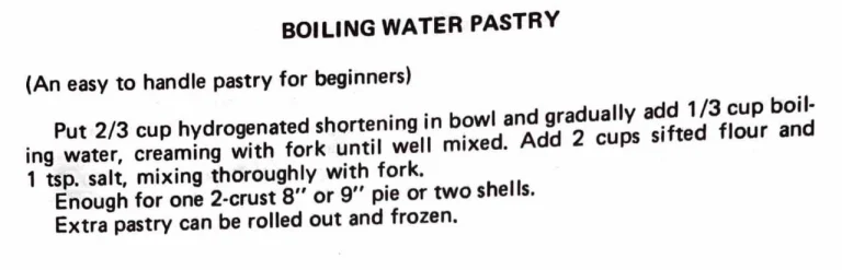 Boiling Water Pastry