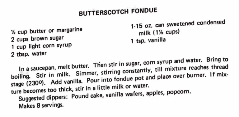 Butterscotch Fondue