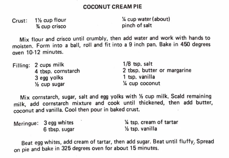 Coconut Cream Pie