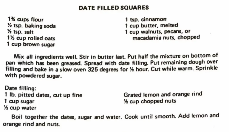 Date Filled Squares