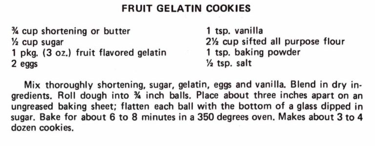 Fruit Gelatin Cookies