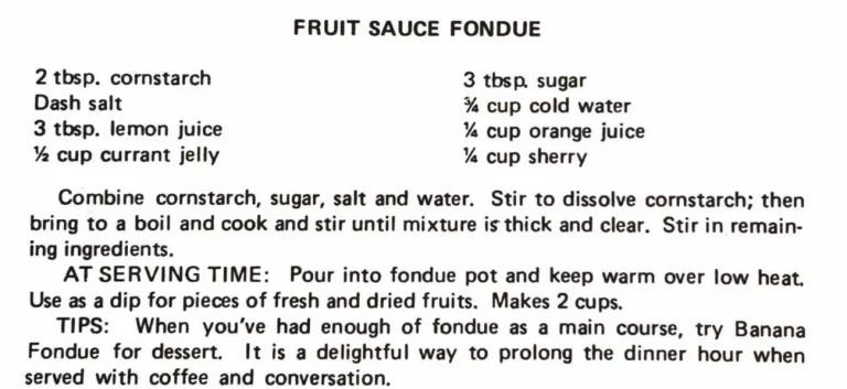 Fruit Sauce Fondue