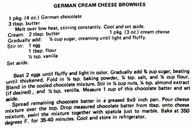 German Cream Cheese Brownies