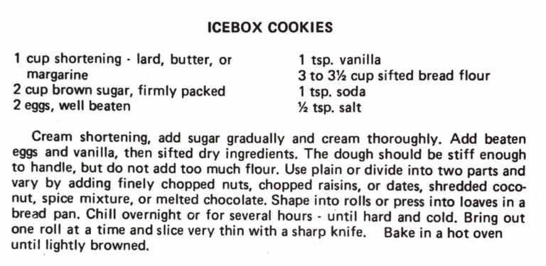 Icebox Cookies