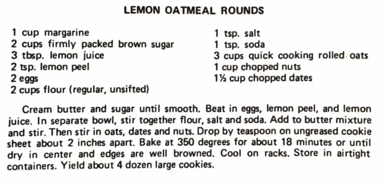 Lemon Oatmeal Rounds