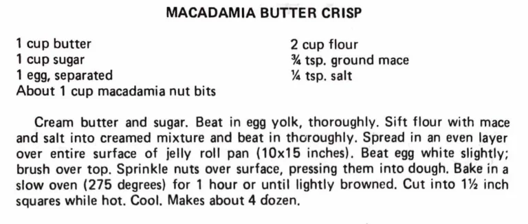 Macadamia Butter Crisp
