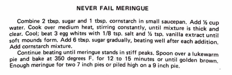 Never Fail Meringue