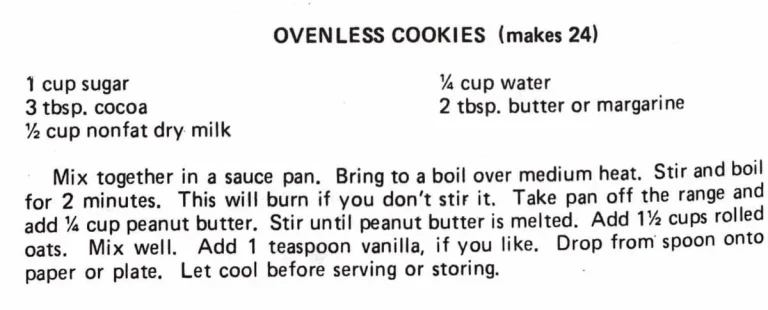 Ovenless Cookies (makes 24)