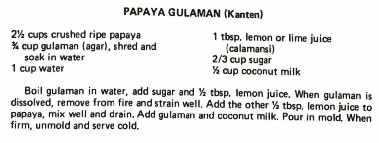 Papaya Gulaman (Kanten)