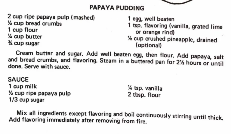 Papaya Pudding
