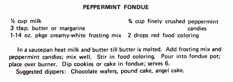 Peppermint Fondue