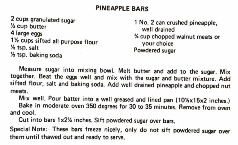 Pineapple Bars