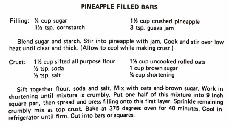 Pineapple Filled Bars