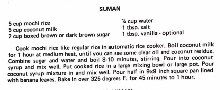 Suman and Boiled Suman