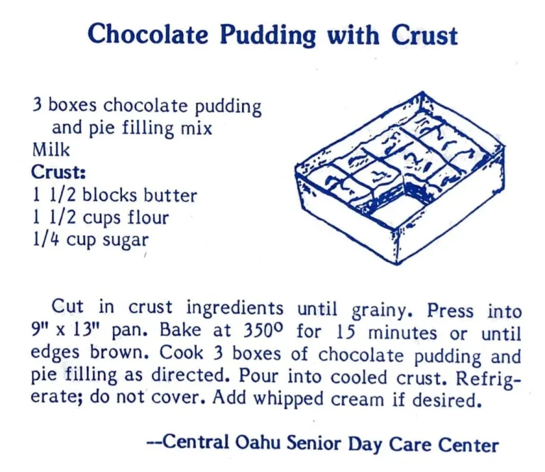 Chocolate Pudding With Crust