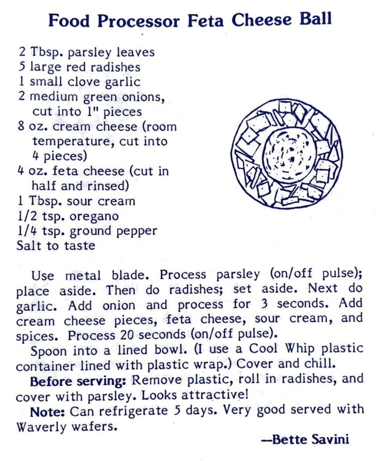 Food Processor Feta Cheese Ball