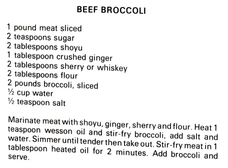 Beef Broccoli