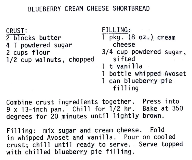 Blueberry Cream Cheese Shortbread