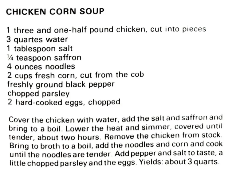 Chicken Corn Soup