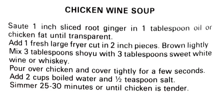 Chicken Wine Soup