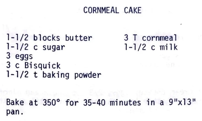 Cornmeal Cake