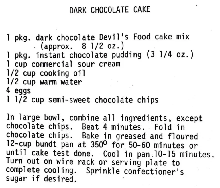 Dark Chocolate Cake