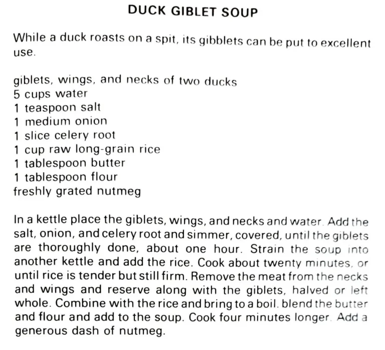 Duck Giblet Soup