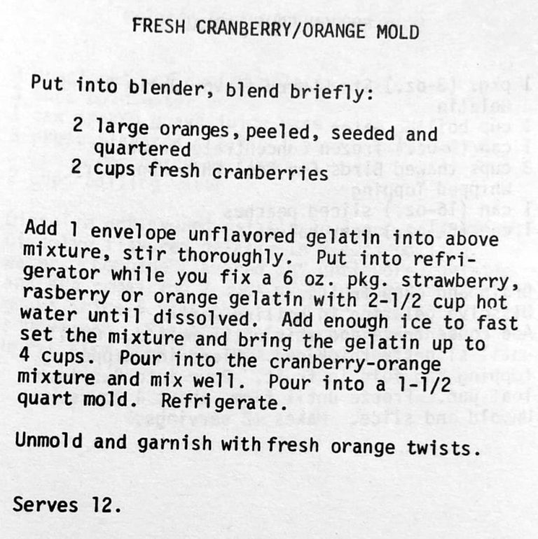 Fresh Cranberry/Orange Mold