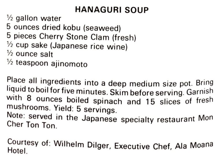 Hanaguri Soup