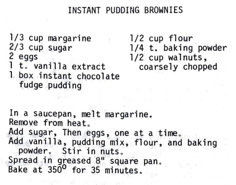 Instant Pudding Brownies