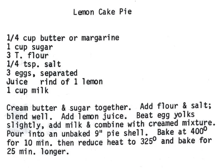 Lemon Cake Pie