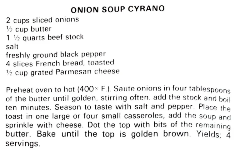 Onion Soup Cyrano