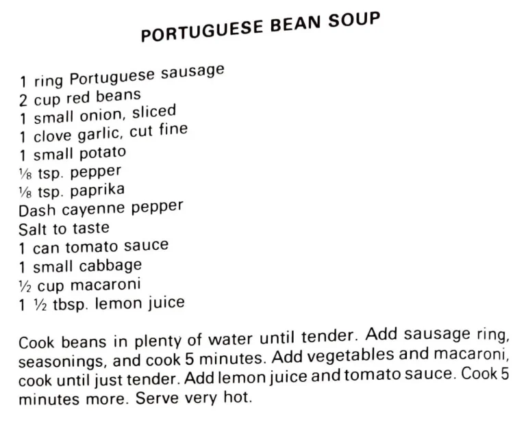 Portuguese Bean Soup