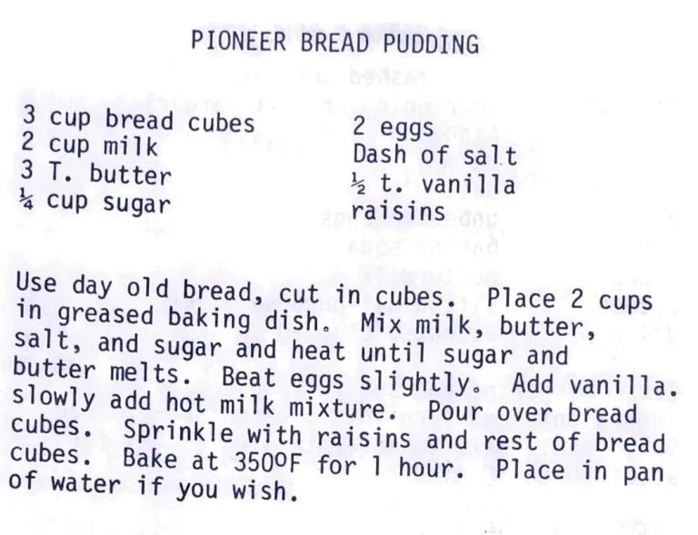 Pioneer Bread Pudding